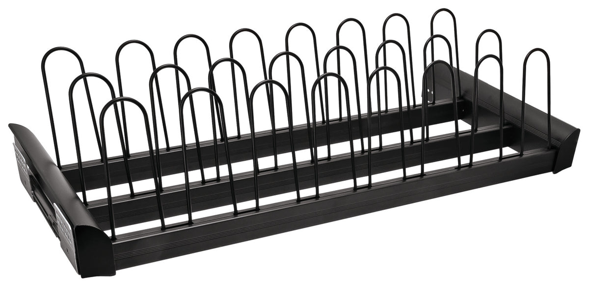 Häfele 807.77.574 TAG - Pull-Out Shoe Organizer, ENGAGE, Black, 36"
