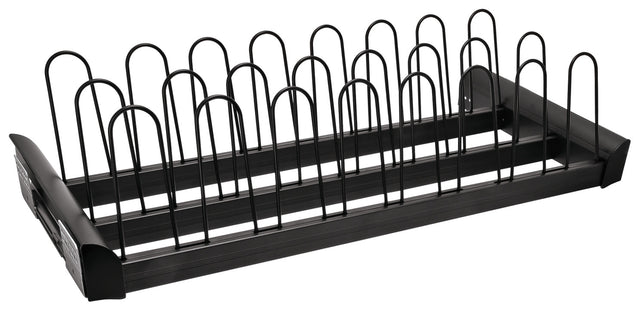 Häfele 807.77.574 TAG - Pull-Out Shoe Organizer, ENGAGE, Black, 36"