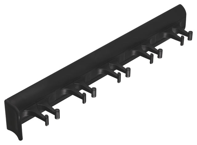 Häfele 807.54.330 TAG - Belt Rack, Synergy Collection, 5 Hook, 11 15/16", With 3/4 extension slide, Black