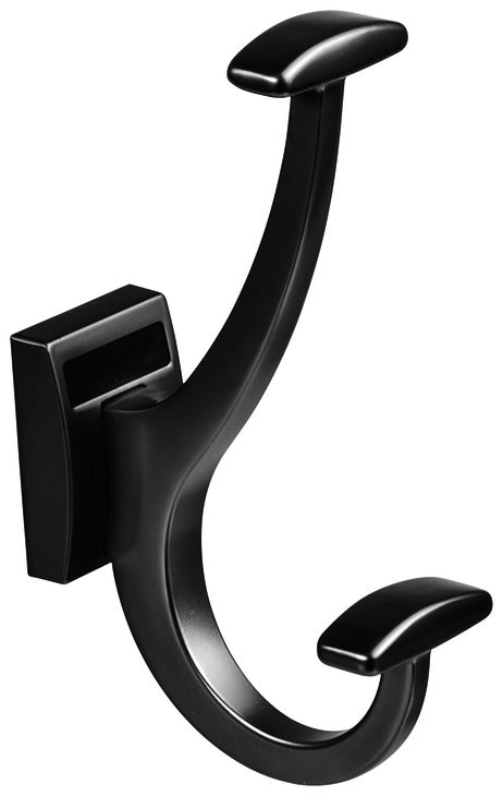 Häfele 807.69.630 TAG - Wall Mounted Hook, Synergy Elite, Double Prong, (1 1/2 x 3 5/8") Matte nickel