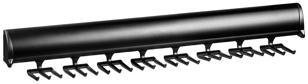 Häfele 807.67.205 TAG - Tie Rack, Synergy Elite Collection, 24 Hook, 17 15/16" Length, With full extension slide, Polished chrome
