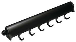 Häfele 807.67.583 TAG - Fixed Accessory Rack, Synergy Elite Collection, 6 Hook, 15 1/4", Black