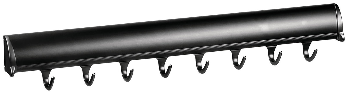 Häfele 807.67.215 TAG - Belt Rack, Synergy Elite Collection, 8 Hook, 17 15/16", With full extension slide, Polished chrome, with chrome hooks and end caps