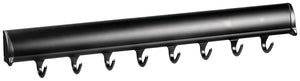 Häfele 807.67.315 TAG - Belt Rack, Synergy Elite Collection, 8 Hook, 17 15/16", With full extension slide, Slate