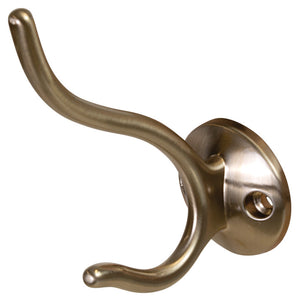 Häfele 845.05.300 Wall Mounted Hook, 38 x 75 x 92 mm (W x D x H), Double Prong, Dark oil-rubbed bronze