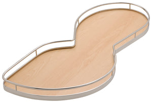 Häfele 541.32.861 Kesseböhmer - LeMans II Set, for Blind Corner Cabinets, with soft closing and self closing mechanisms, with non-slip effect, Swings left, chrome/gray, 2 x 60 shape trays