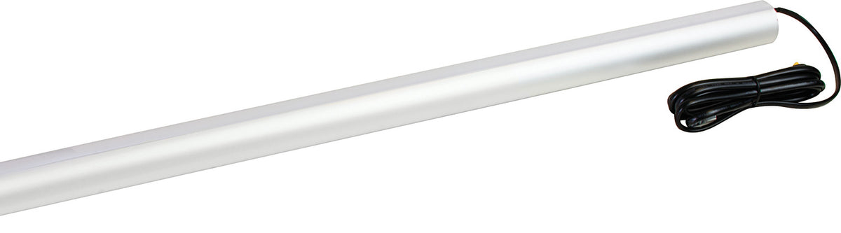 Häfele 833.96.061 Lighted Closet Rod, Elite Collection, 12V, Profile 5111 with Häfele Lighting LED 2065, Slate; 3000K warm white; 610 mm (24") length