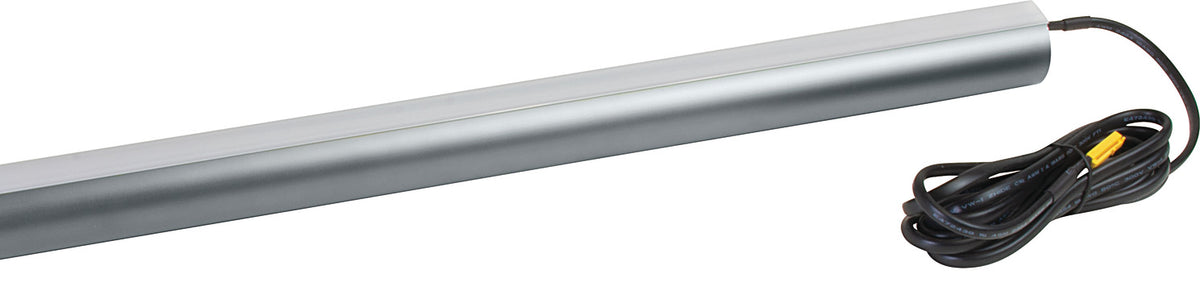 Häfele 833.96.026 Lighted Closet Rod, Elite Collection, 12V, Profile 5111 with Häfele Lighting LED 2065, Matte aluminum; 4000K cool white; 762 mm (30") length