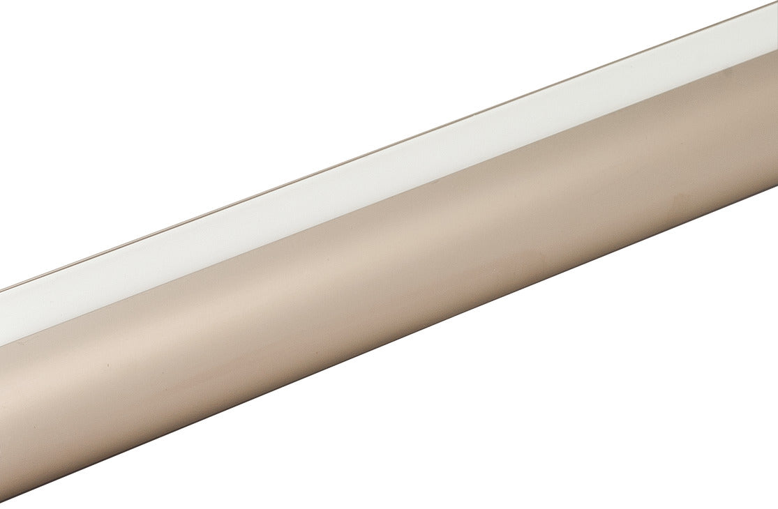 Häfele 830.28.790 TAG - Closet Rod for Lighting, Synergy Elite Collection, Matte Gold, Clear Insert, 96" Length