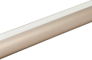 Häfele 830.28.701 TAG - Closet Rod for Lighting, Synergy Elite Collection, Matte Aluminum Finish, Clear Insert, 48" Length