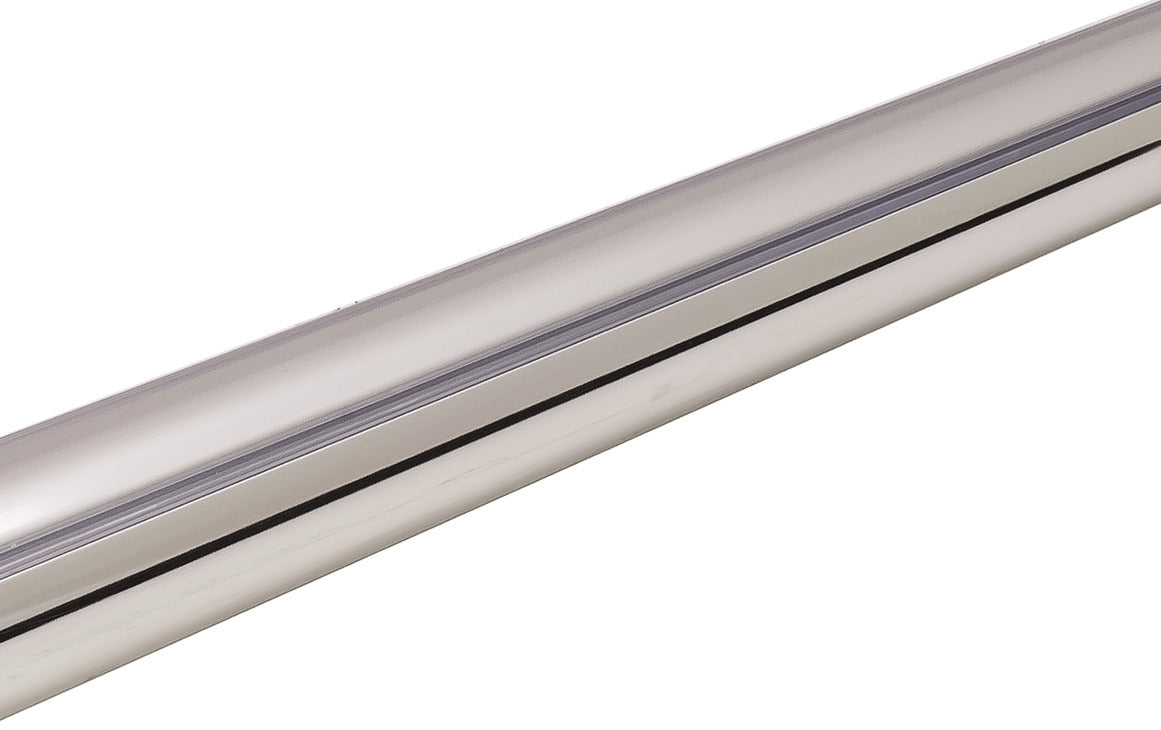 Häfele 830.28.701 TAG - Closet Rod for Lighting, Synergy Elite Collection, Matte Aluminum Finish, Clear Insert, 48" Length