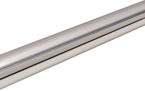 Häfele 830.28.701 TAG - Closet Rod for Lighting, Synergy Elite Collection, Matte Aluminum Finish, Clear Insert, 48" Length