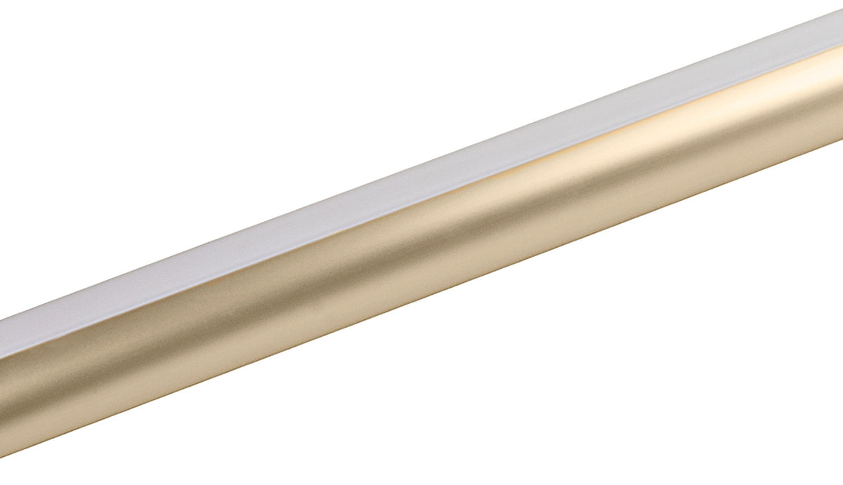 Häfele 830.28.701 TAG - Closet Rod for Lighting, Synergy Elite Collection, Matte Aluminum Finish, Clear Insert, 48" Length
