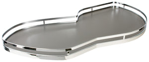 Häfele 541.32.451 Kesseböhmer - LeMans II Set, for Blind Corner Cabinets, with soft closing and self closing mechanisms, with non-slip effect, Swings left, champagne/maple, 2 x 50 shape trays