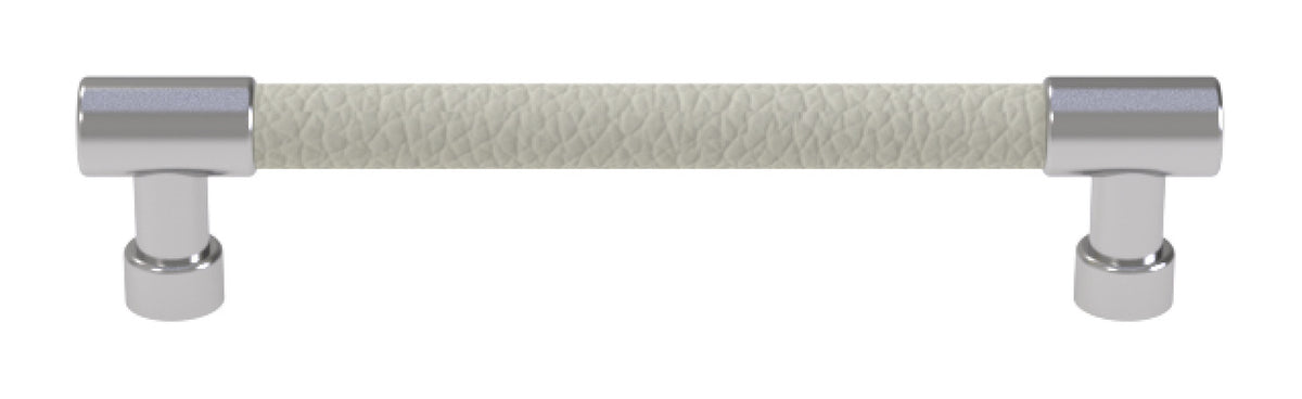 Häfele 111.95.429 TAG - Bar Pull, Traditional, Zinc, Faux Leather, Matte gold/pewter, 256 mm (10 1/16") CTC