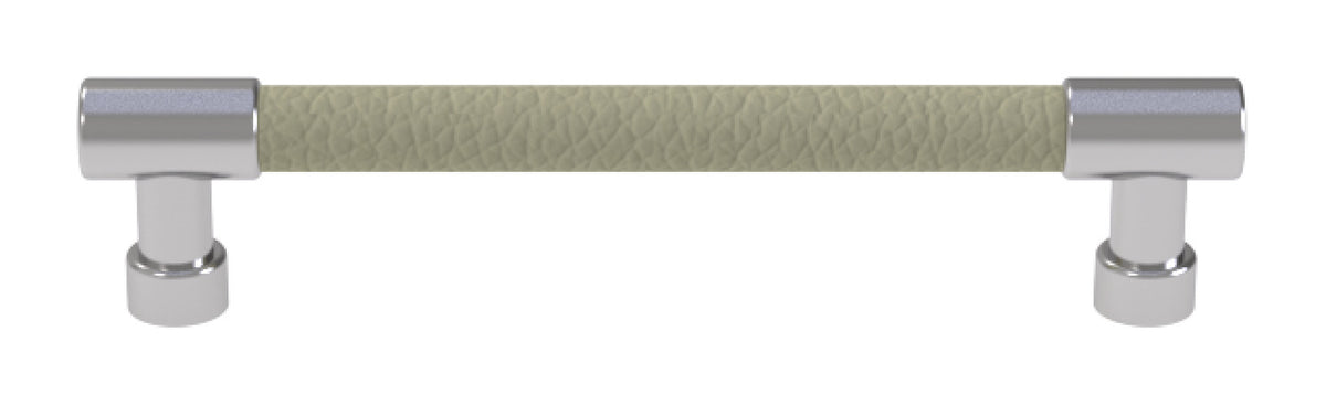 Häfele 111.95.434 TAG - Bar Pull, Traditional, Zinc, Faux Leather, Slate/graphite/oyster, 256 mm (10 1/16") CTC