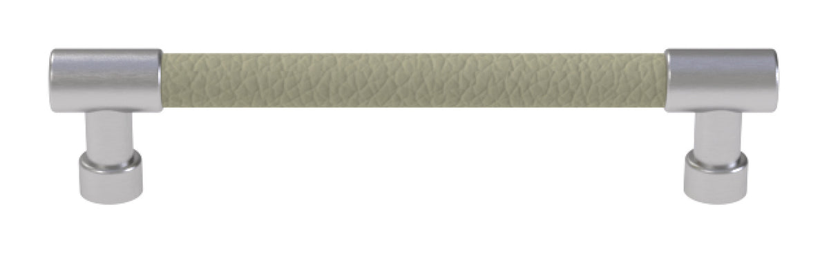 Häfele 111.95.434 TAG - Bar Pull, Traditional, Zinc, Faux Leather, Slate/graphite/oyster, 256 mm (10 1/16") CTC
