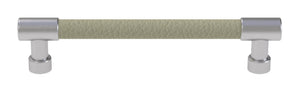 Häfele 111.95.433 TAG - Bar Pull, Traditional, Zinc, Faux Leather, Slate/graphite/winter, 256 mm (10 1/16") CTC