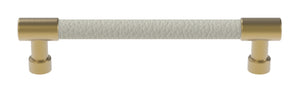Häfele 111.95.403 TAG - Bar Pull, Traditional, Zinc, Faux Leather, Chrome/winter, 128 mm (5 1/16") CTC