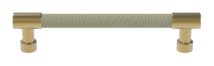 Häfele 111.95.402 TAG - Bar Pull, Traditional, Zinc, Faux Leather, Black/pewter, 128 mm (5 1/16") CTC