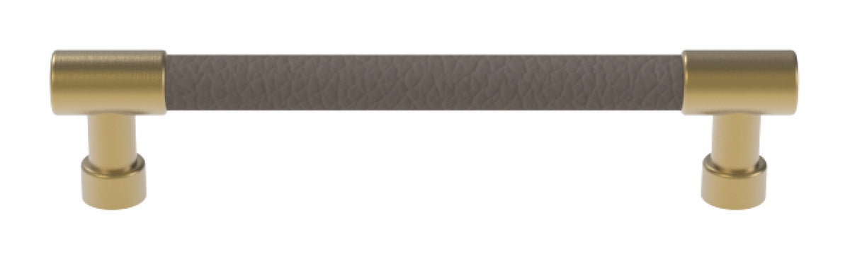 Häfele 111.95.433 TAG - Bar Pull, Traditional, Zinc, Faux Leather, Slate/graphite/winter, 256 mm (10 1/16") CTC