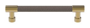 Häfele 111.95.433 TAG - Bar Pull, Traditional, Zinc, Faux Leather, Slate/graphite/winter, 256 mm (10 1/16") CTC