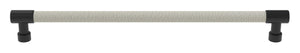 Häfele 111.95.424 TAG - Bar Pull, Traditional, Zinc, Faux Leather, Matte aluminum/winter, 256 mm (10 1/16") CTC