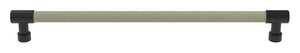 Häfele 111.95.402 TAG - Bar Pull, Traditional, Zinc, Faux Leather, Black/pewter, 128 mm (5 1/16") CTC