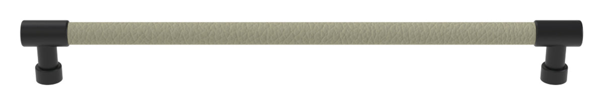 Häfele 111.95.404 TAG - Bar Pull, Traditional, Zinc, Faux Leather, Chrome/oyster, 128 mm (5 1/16") CTC