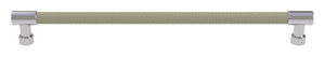 Häfele 111.95.400 TAG - Bar Pull, Traditional, Zinc, Faux Leather, Black/winter, 128 mm (5 1/16") CTC