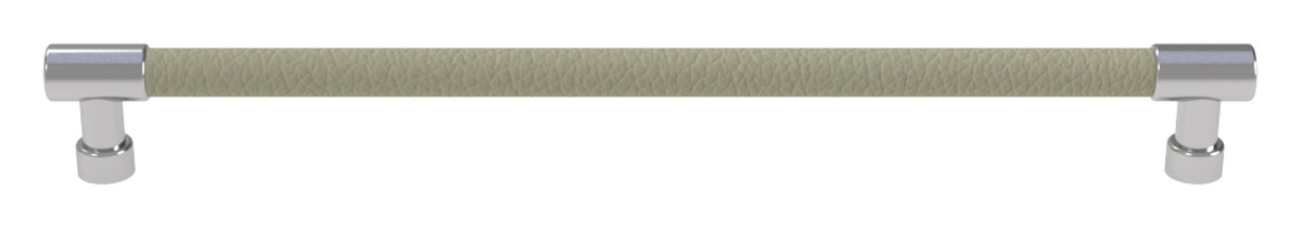 Häfele 111.95.434 TAG - Bar Pull, Traditional, Zinc, Faux Leather, Slate/graphite/oyster, 256 mm (10 1/16") CTC