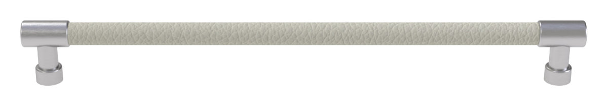 Häfele 111.95.434 TAG - Bar Pull, Traditional, Zinc, Faux Leather, Slate/graphite/oyster, 256 mm (10 1/16") CTC