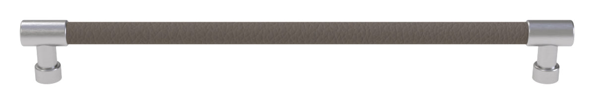 Häfele 111.95.402 TAG - Bar Pull, Traditional, Zinc, Faux Leather, Black/pewter, 128 mm (5 1/16") CTC