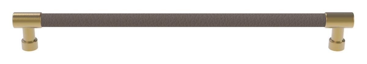 Häfele 111.95.433 TAG - Bar Pull, Traditional, Zinc, Faux Leather, Slate/graphite/winter, 256 mm (10 1/16") CTC