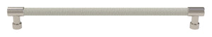 Häfele 111.95.403 TAG - Bar Pull, Traditional, Zinc, Faux Leather, Chrome/winter, 128 mm (5 1/16") CTC