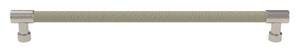 Häfele 111.95.427 TAG - Bar Pull, Traditional, Zinc, Faux Leather, Matte gold/winter, 256 mm (10 1/16") CTC