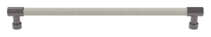 Häfele 111.95.429 TAG - Bar Pull, Traditional, Zinc, Faux Leather, Matte gold/pewter, 256 mm (10 1/16") CTC