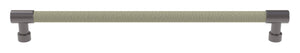 Häfele 111.95.403 TAG - Bar Pull, Traditional, Zinc, Faux Leather, Chrome/winter, 128 mm (5 1/16") CTC