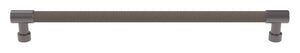 Häfele 111.95.433 TAG - Bar Pull, Traditional, Zinc, Faux Leather, Slate/graphite/winter, 256 mm (10 1/16") CTC