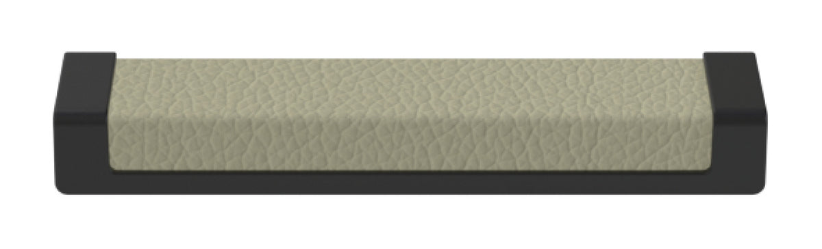 Häfele 111.95.467 TAG - Pull, Minimalist, Zinc, Faux Leather, Matte nickel/oyster, 256 mm (10 1/16") CTC