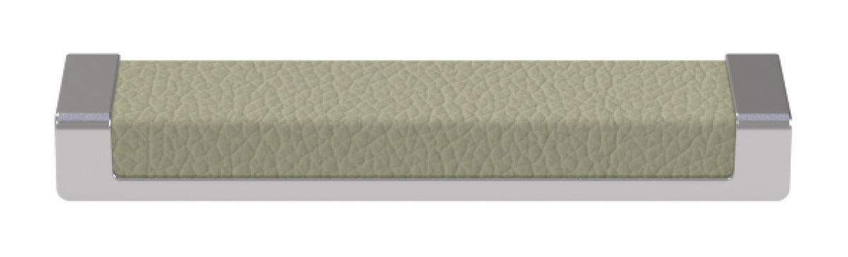 Häfele 111.95.438 TAG - Pull, Minimalist, Zinc, Faux Leather, Black/pewter, 128 mm (5 1/16") CTC