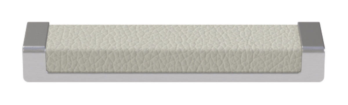 Häfele 111.95.438 TAG - Pull, Minimalist, Zinc, Faux Leather, Black/pewter, 128 mm (5 1/16") CTC