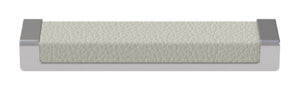 Häfele 111.95.438 TAG - Pull, Minimalist, Zinc, Faux Leather, Black/pewter, 128 mm (5 1/16") CTC