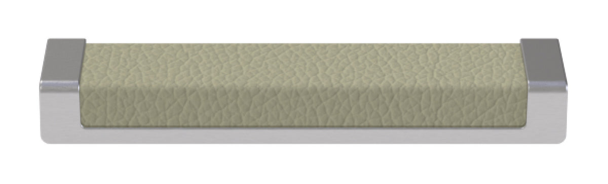 Häfele 111.95.438 TAG - Pull, Minimalist, Zinc, Faux Leather, Black/pewter, 128 mm (5 1/16") CTC