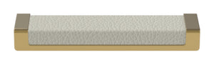 Häfele 111.95.459 TAG - Pull, Minimalist, Zinc, Faux Leather, Chrome/pewter, 256 mm (10 1/16") CTC