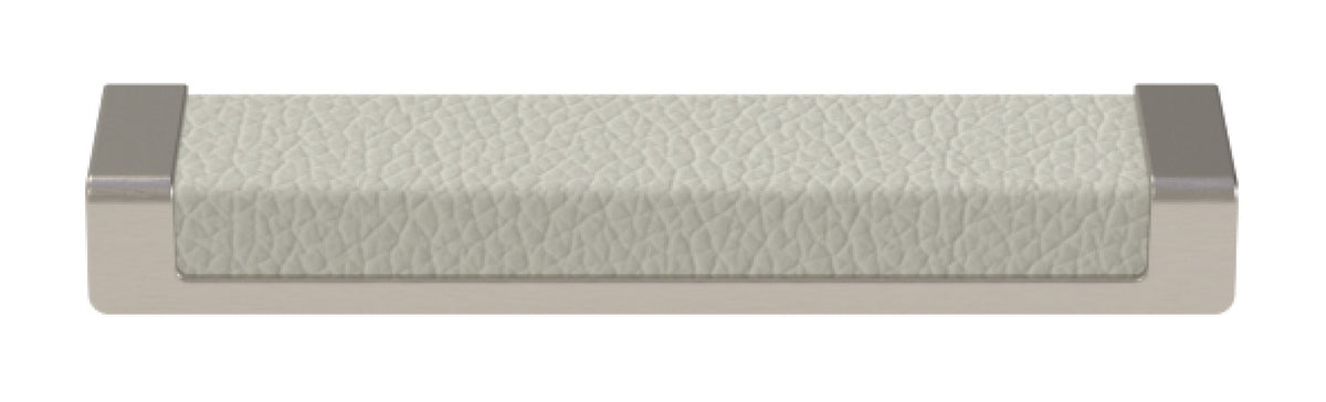 Häfele 111.95.459 TAG - Pull, Minimalist, Zinc, Faux Leather, Chrome/pewter, 256 mm (10 1/16") CTC
