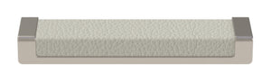 Häfele 111.95.459 TAG - Pull, Minimalist, Zinc, Faux Leather, Chrome/pewter, 256 mm (10 1/16") CTC