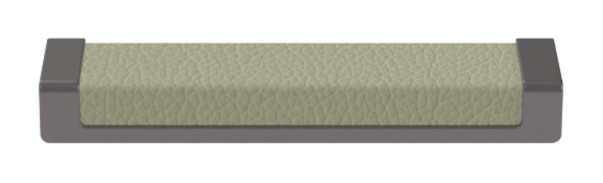 Häfele 111.95.453 TAG - Pull, Minimalist, Zinc, Faux Leather, Slate/graphite/pewter, 128 mm (5 1/16") CTC