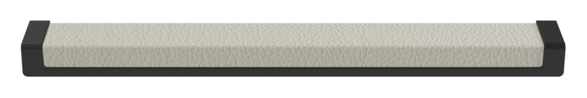 Häfele 111.95.438 TAG - Pull, Minimalist, Zinc, Faux Leather, Black/pewter, 128 mm (5 1/16") CTC