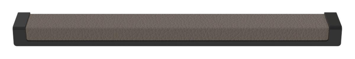Häfele 111.95.467 TAG - Pull, Minimalist, Zinc, Faux Leather, Matte nickel/oyster, 256 mm (10 1/16") CTC